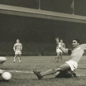 The legendary Eusebio scores against Celtic, The Herald