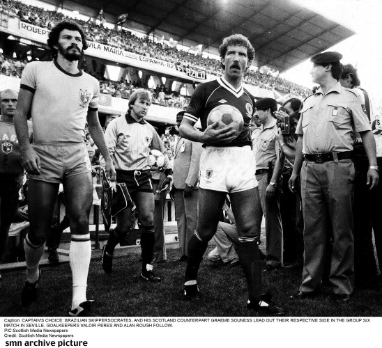 Socrates and Souness. Two great midfielders and two tremendous 'taches